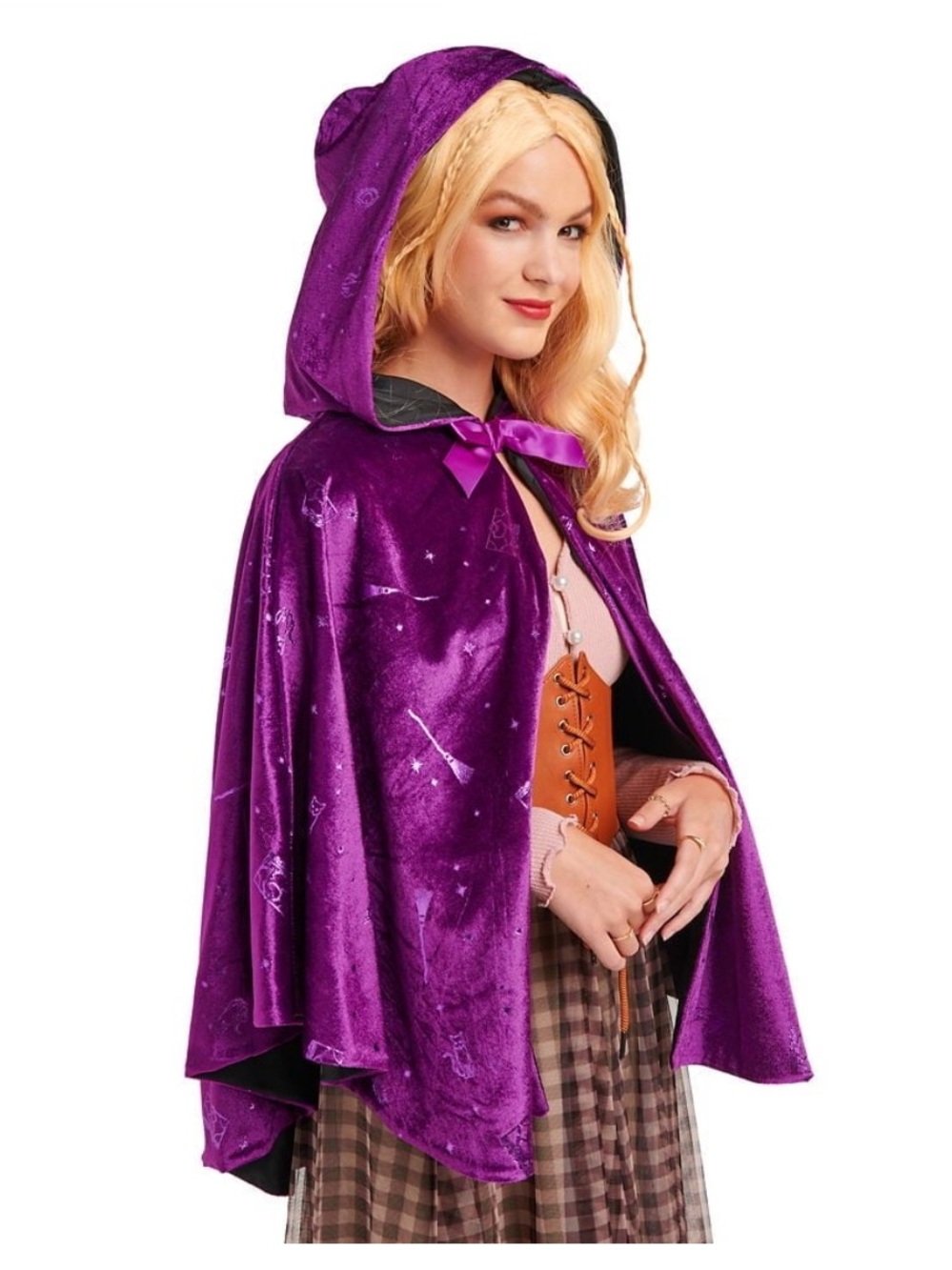 Disney Sarah Sanderson Costume Accessory Set for Adults – Hocus Pocus Cape & Wig